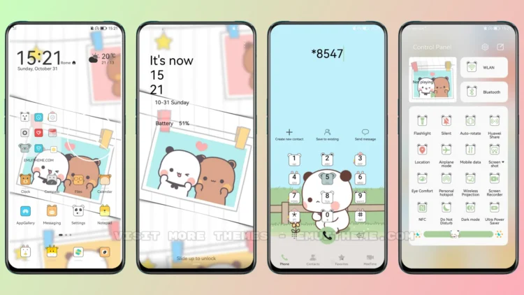 Milk and Mocha Bear v6 EMUI Theme