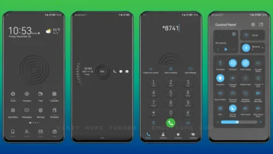 New mimicry text clock EMUI Theme