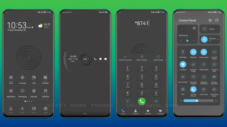 New mimicry text clock EMUI Theme