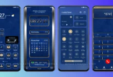 Perfect blue Gold EMUI Theme