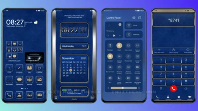 Perfect blue Gold EMUI Theme