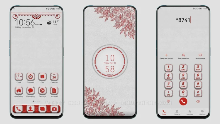 Plain Red EMUI Theme