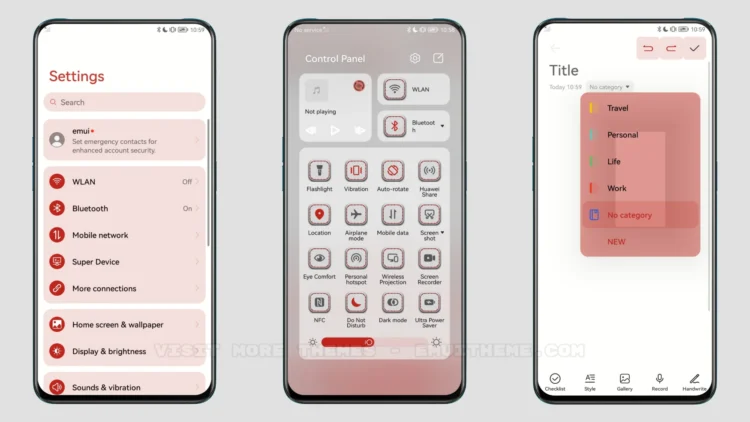 Plain Red EMUI Theme