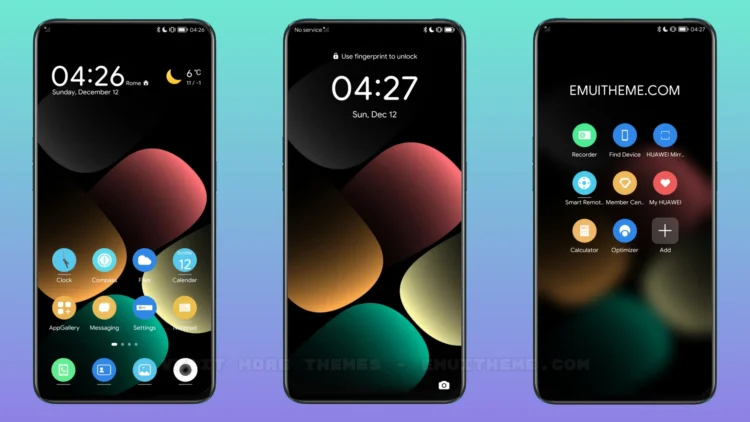 Dark Round EMUI Theme