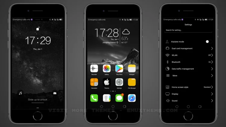 IOS Mix Dark EMUI Theme
