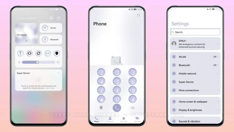 Light purple EMUI Theme