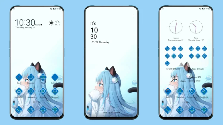 Nekoha Shizuku EMUI Theme