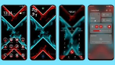 Neon smoke EMUI Theme