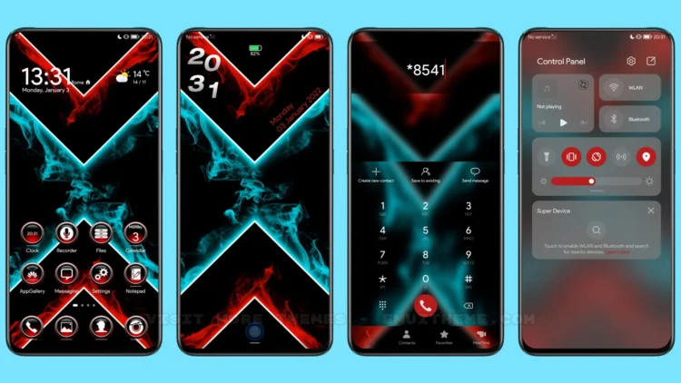 Neon smoke EMUI Theme