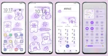 Pink Cute Bear EMUI Theme