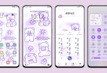 Pink Cute Bear EMUI Theme
