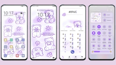 Pink Cute Bear EMUI Theme
