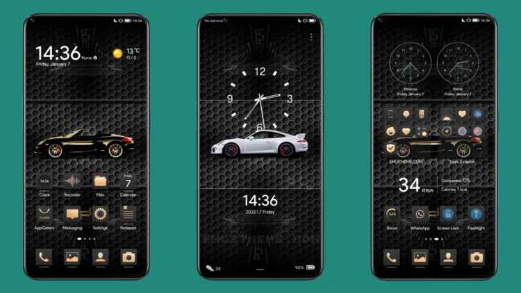 Porsche Black Gold EMUI Theme