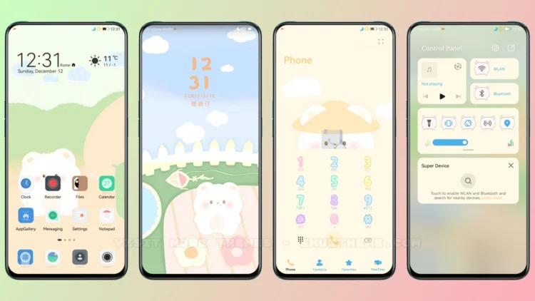 Small White Bear 12 EMUI Theme