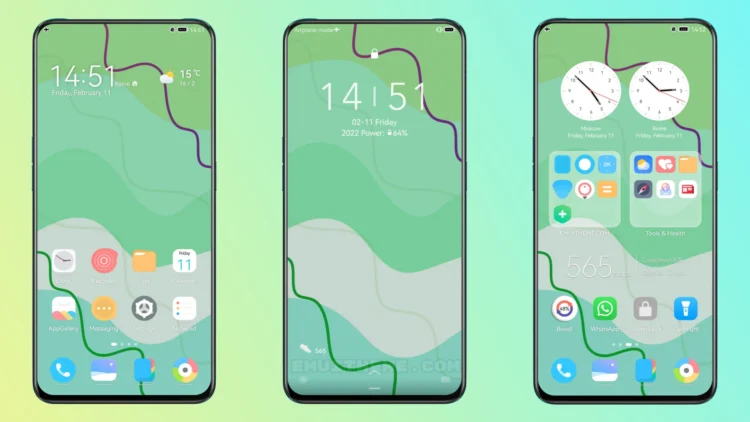 Green Abstract EMUI Theme
