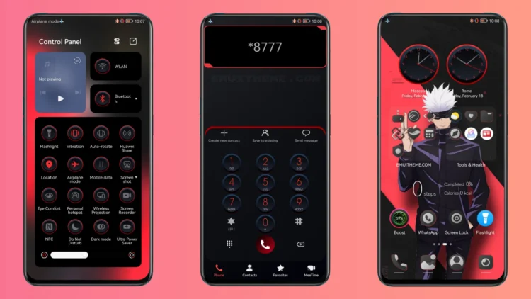 Red Emotion EMUI Theme