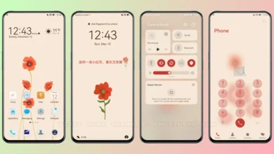 Red Flower EMUI Theme