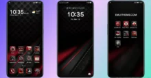 Black red simulacra EMUI Theme
