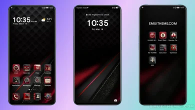 Black red simulacra EMUI Theme