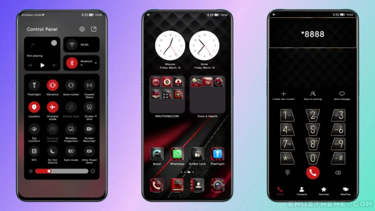 Black red simulacra EMUI Theme
