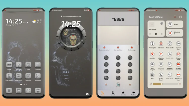 White f EMUI Theme