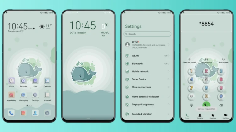 Cute Whale EMUI Theme