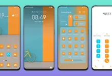 Orange Blue EMUI Theme