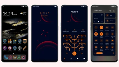 Abstract Red EMUI Theme