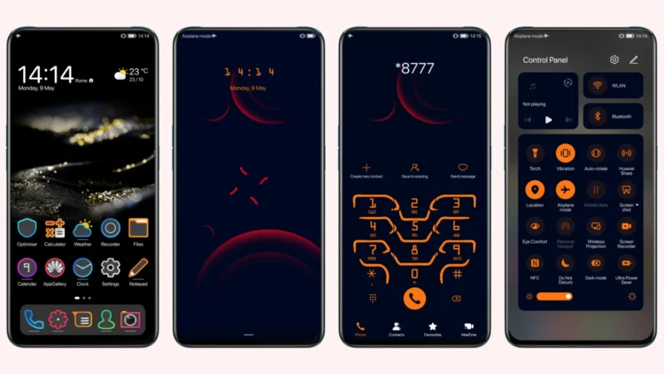Abstract Red EMUI Theme