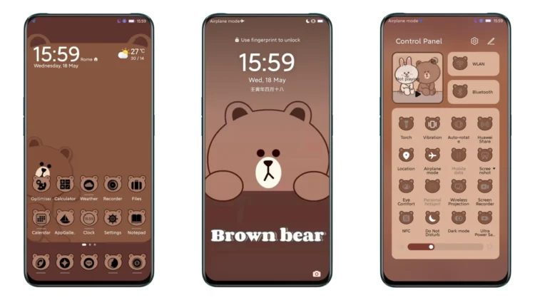 Brown bear EMUI Theme