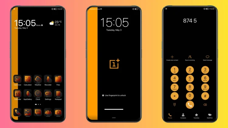 Orange Dark EMUI Theme