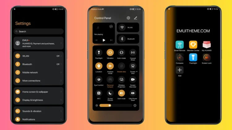 Orange Dark EMUI Theme
