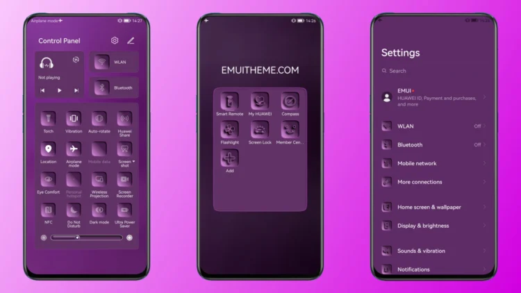 Purple Plain EMUI Theme