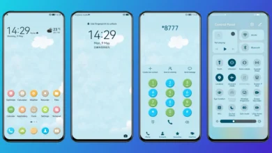 Sky blue EMUI Theme