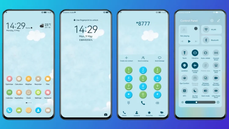 Sky blue EMUI Theme