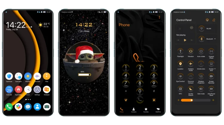 Orange Black EMUI Theme