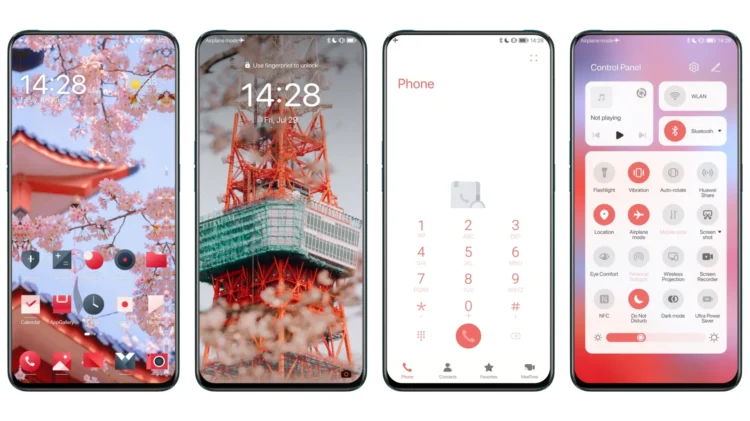 White Red EMUI Theme
