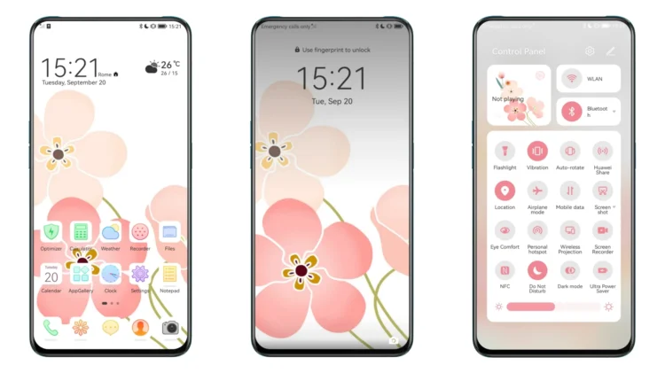 Flower rippling EMUI Theme