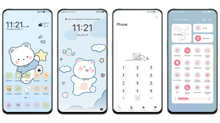 Cute Bear v15 EMUI Theme