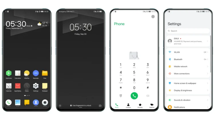 Geometric Black EMUI Theme