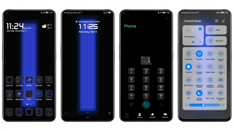 Huawei Mate 30 RS Porsche Design Blue Theme