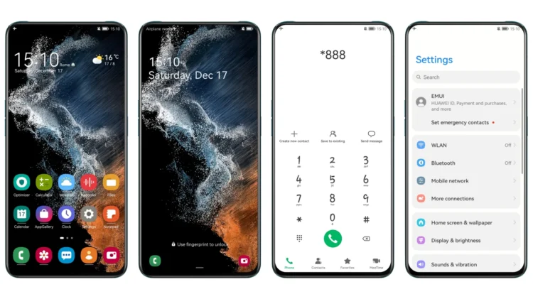 Samsung Galaxy S22 One UI 4.1 v2 EMUI Theme
